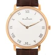 Blancpain Herrklocka 6615-3631-55B Villeret Vit/Läder Ø45 mm