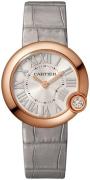 Cartier Damklocka WGBL0005 Ballon Blanc De Silverfärgad/Läder Ø30