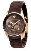 Emporio Armani Herrklocka AR5890 Sportivo Brun/Gummi Ø43 mm