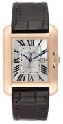 Cartier Tank Anglaise Damklocka W5310005 Silverfärgad/Läder