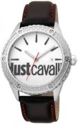 Just Cavalli 99999 Herrklocka JC1G080L0015 Vit/Läder Ø44 mm