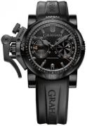 Graham Chronofighter Oversize Herrklocka 2OVEB.B40A Svart/Gummi Ø47