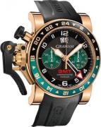 Graham Chronofighter Oversize Herrklocka 2OVGR.B16A Svart/Gummi Ø47