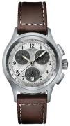 Hamilton Herrklocka H76412553 Khaki Silverfärgad/Läder Ø40 mm