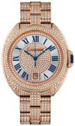 Cartier Damklocka HPI01041 Cle de Silverfärgad/18 karat roséguld