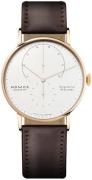 Nomos Glashütte Herrklocka N-930 Lambda Vit/Läder Ø42 mm