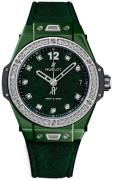 Hublot Damklocka 465.GX.277G.NR.1204.ITI18 Big Bang 39Mm Grön/Gummi