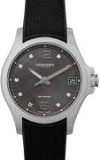 Longines Damklocka L3.316.4.88.9 Conquest V.H.P. Svart/Gummi Ø36 mm