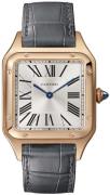 Cartier WGSA0021 Santos Dumont Silverfärgad/Läder