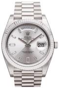 Rolex Herrklocka 228239-0003 Day-Date 40 Silverfärgad/18 karat vitt
