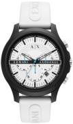 Armani Exchange Herrklocka AX2435 Hampton Vit/Gummi Ø46 mm