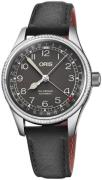 Oris 01 754 7749 4064-07 5 17 65 Aviation Svart/Läder Ø36 mm