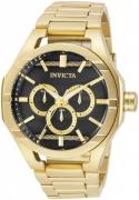 Invicta Herrklocka 31831 Svart/Gulguldtonat stål Ø48 mm