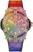 Hublot Damklocka 465.OX.9910.LR.0999 Big Bang 39Mm Flerfärgad/Gummi