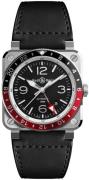 Bell & Ross Herrklocka BR-03-93-GMT Br 03-92 Svart/Läder