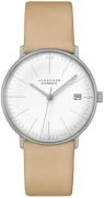 Junghans Damklocka 27/4004.02 Max Bill Vit/Läder Ø34 mm