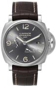 Panerai Herrklocka PAM00944 Luminor Grå/Läder Ø45 mm