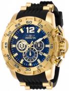 Invicta Herrklocka 26407 Pro Diver Blå/Gulguldtonat stål Ø50 mm