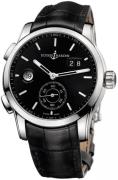 Ulysse Nardin Herrklocka 3343-126-92 Dual Time Svart/Läder Ø42 mm