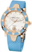 Ulysse Nardin Damklocka 8106-101E-3C-10.13 Ladies Diver Vit/Gummi