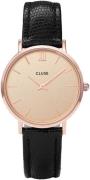 Cluse Damklocka CL30051 Roséguldstonad/Läder Ø33 mm