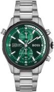 Hugo Boss Herrklocka 1513930 Globetrotter Grön/Stål Ø46 mm