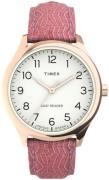 Timex Damklocka TW2U81000 Easy Reader Vit/Läder Ø32 mm