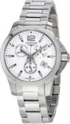 Longines Damklocka L3.379.4.16.6 Conquest Ladies Vit/Stål Ø36 mm