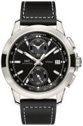 IWC Herrklocka IW380901 Ingenieur Svart/Läder Ø44 mm