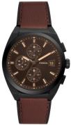 Fossil Herrklocka FS5798 Everett Chronograph Svart/Läder Ø42 mm