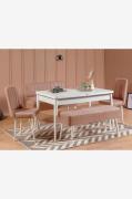 Hanah Home - Set med bord och stolar (5 delar) - Mina - Beige - Matgru...