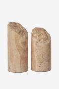 Spring Copenhagen - Bokstöd Colonna 7 cm 2-pack - Beige - Prydnadssake...