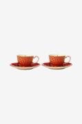 Maxwell & Williams - Espressokopp Silk Road 2-pack - Röd - Koppar & mu...