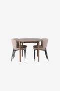 Venture Home - Matgrupp Andy med 4st stolar Modesto - Beige - Matgrupp...