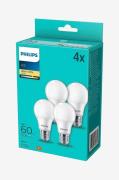 Philips - 4-pack LED E27 Normal Frost 60 - Ljuskällor & glödlampor - F...