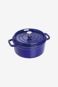 Staub - Gryta La Cocotte rund 24 cm, 3,8 l - Blå - Grytor & kastruller...