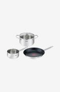 Tefal - Cook Eat Set 4 delar – rostfritt stål - Stekpannor & grillpann...