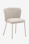 Kave Home - Ciselia stol i chenille och stål, Fsc Mix Credit, 2-p - Be...