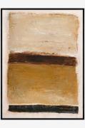 Malerifabrikken - Design Målning / Ochre Square / 90x120 Cm / Svart ra...