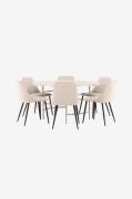 Venture Home - Matbord Copenhagen med stol Night - Beige - Matgrupper ...