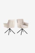 NORDFORM - Alonso matstol med armstöd 2-pack - Beige - Karmstolar - Fr...