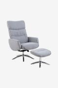 NORDFORM - Westfield -A1 recliner med fotpall - Grå - Fåtöljer - Från ...