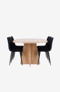 Venture Home - Bootcut matbord med Polar matstol - Svart - Matgrupper ...