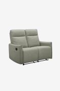 Loft24 - Soffa 2 sittplatser med manuell funktion Lugo - Grön - 2-sits...