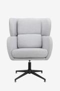 Loft24 - Loungestol snurrfåtölj Vanessa - Grå - Fåtöljer - Från Homero...