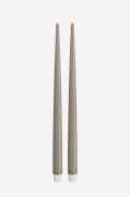 DeluxeHomeart - LED Taper Candle Shiny 2,2x38 cm 2 st - Beige - Ljus -...