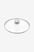 Demeyere - Lock 28 cm, glas med stålknopp - Silver - Stekpannor & gril...