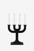 Konstsmide - Ljusstake trä 4 glödlampor - Svart - Adventsljusstakar - ...