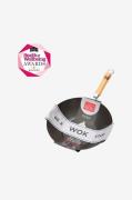 Dexam - Wok School Of Wok Flat Base Pre-Seasoned 10.5 - Svart - Stekpa...