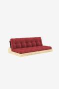Karup - Base Bäddsoffa Tre sittplatser - Röd - Bäddsoffor - Från Homer...